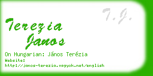 terezia janos business card